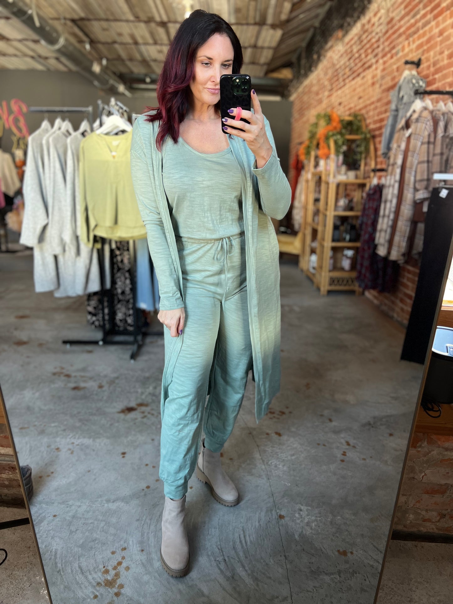 Jumpsuit and Cardigan Set