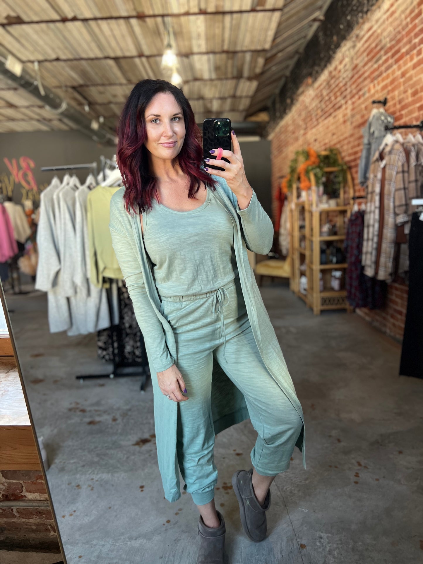 Jumpsuit and Cardigan Set