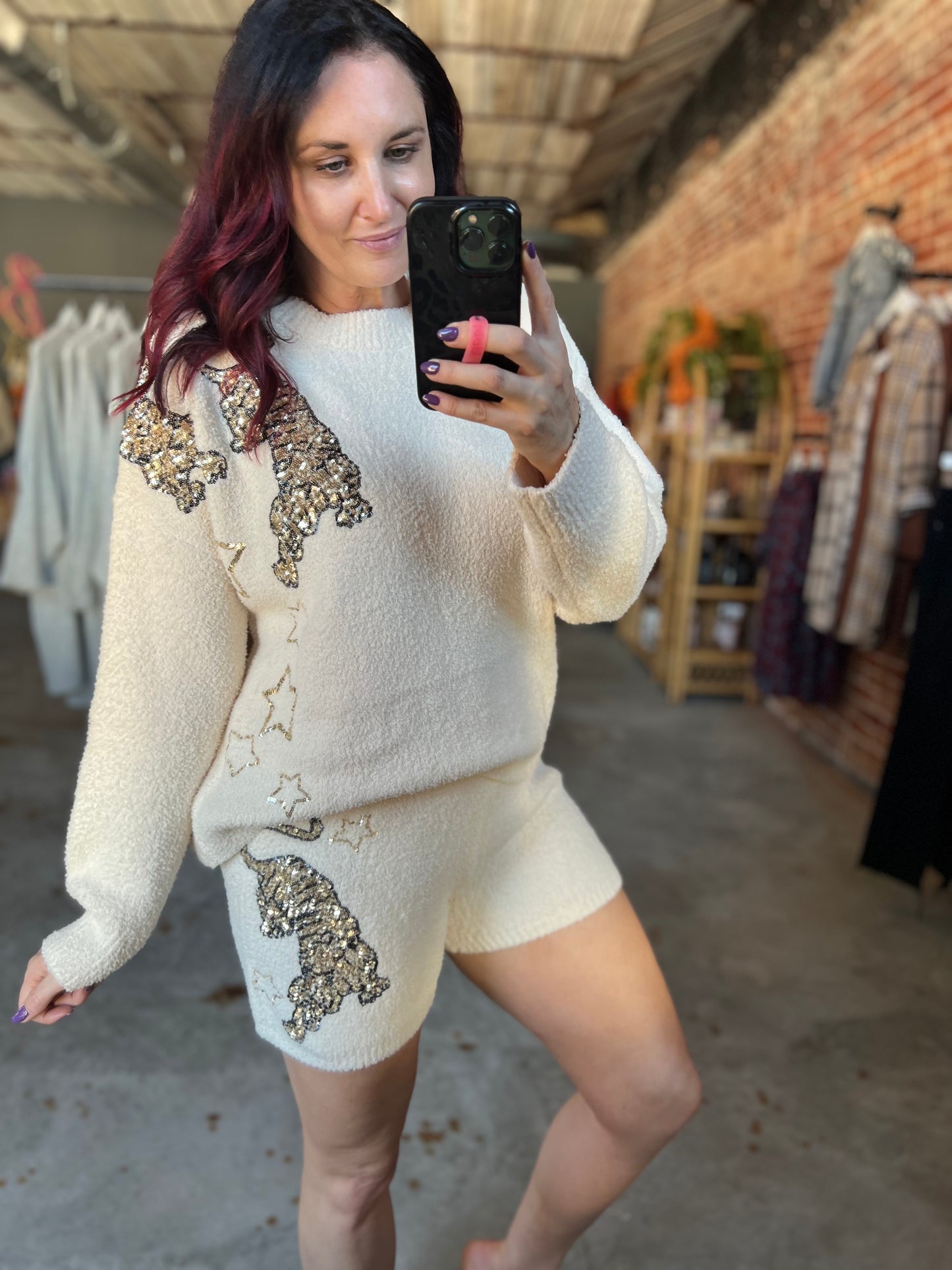 Cozy Soft Knitted Tiger Star Lounge Set