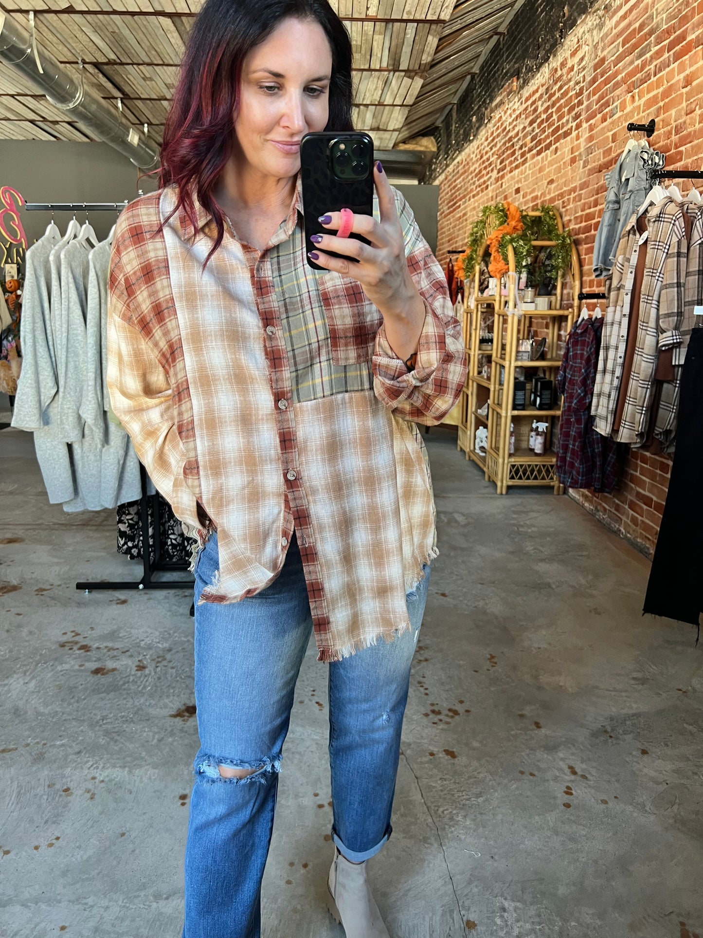 Boho Color Block Flannel