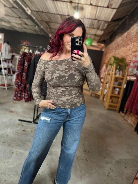 One Shoulder Lace Top