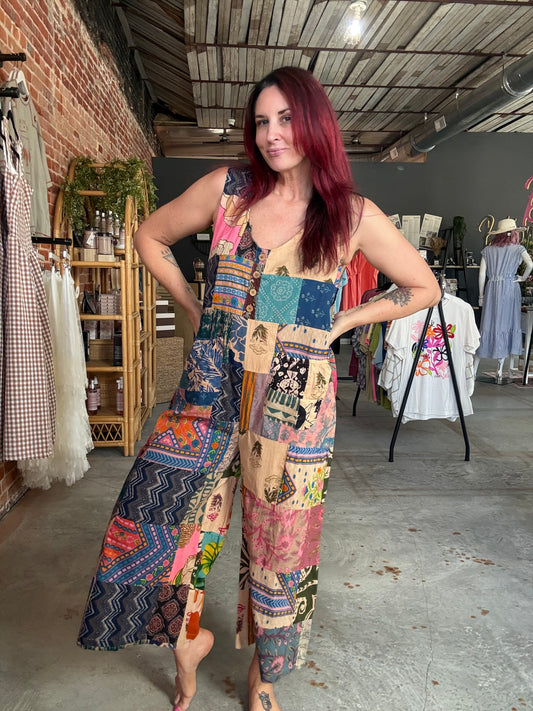 POL Patchwork Jumpsuit