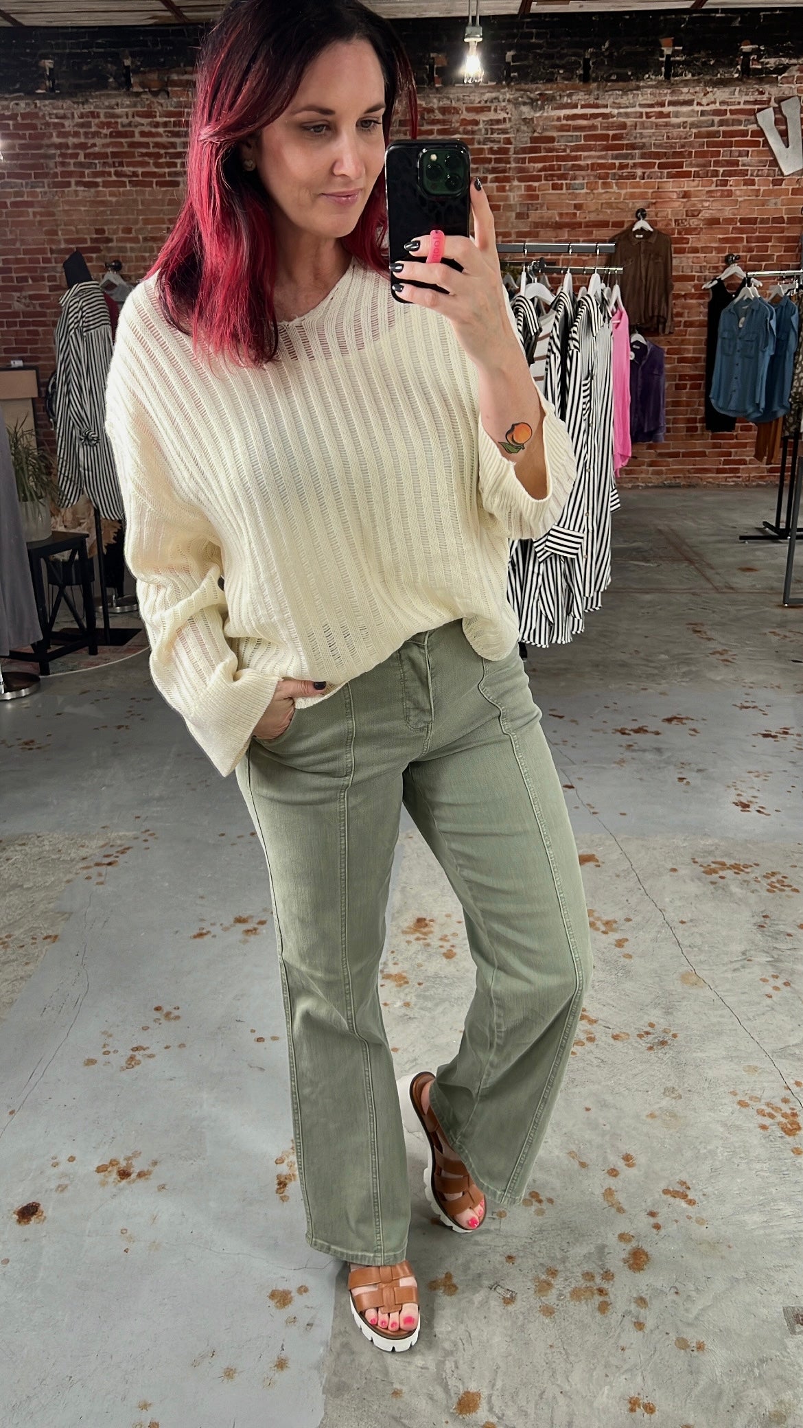 Judy Blue Straight Jeans - Sage