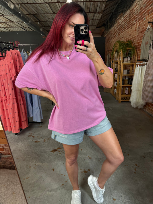 Oversized Tee - Pink