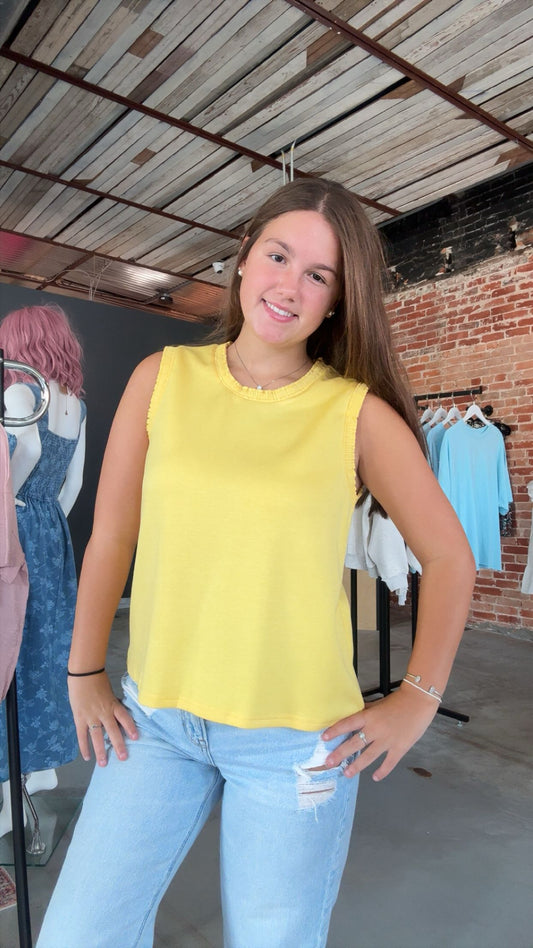 Smocked Sleeve Tank