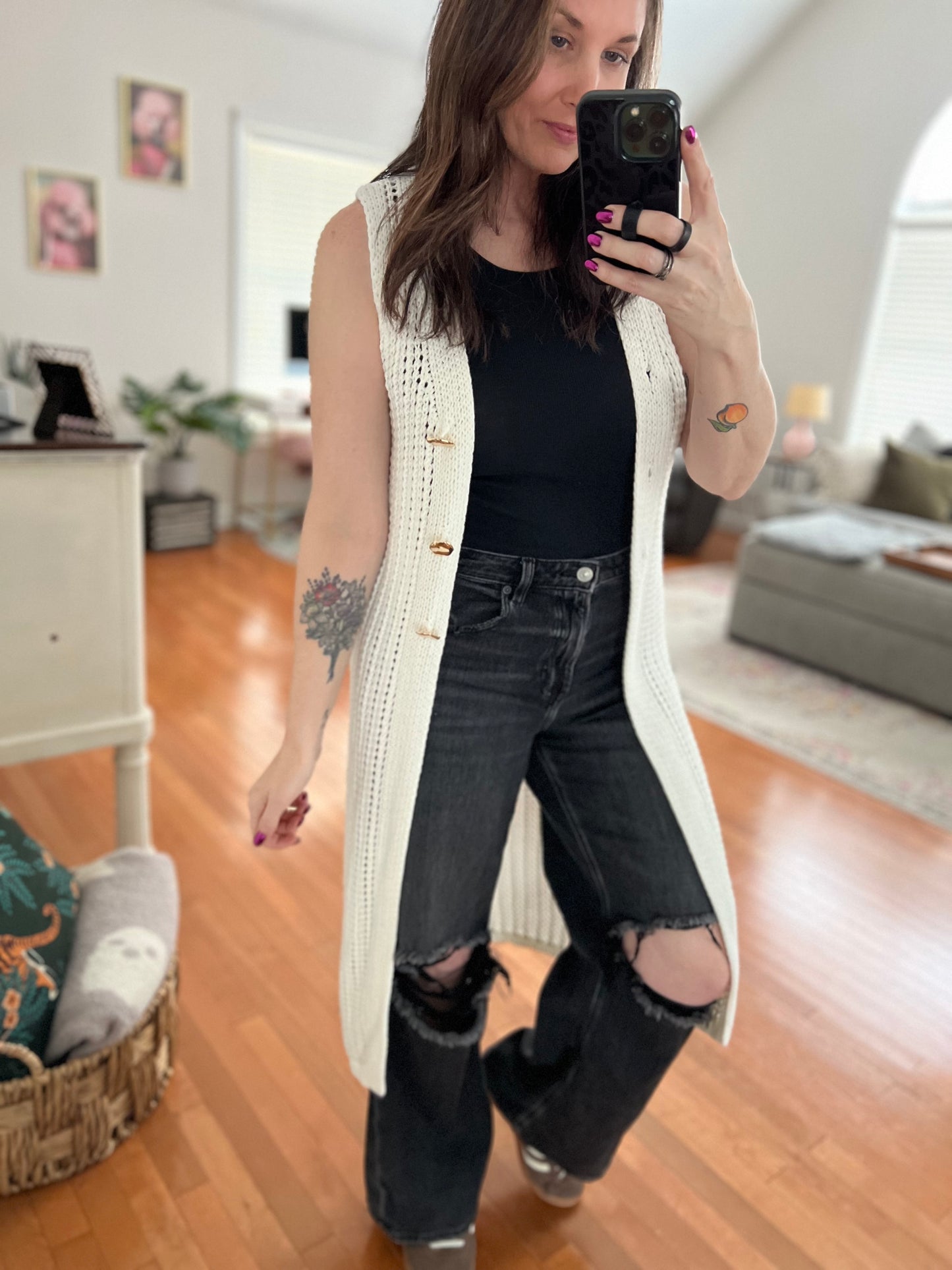 Crochet Sleeveless Cardigan