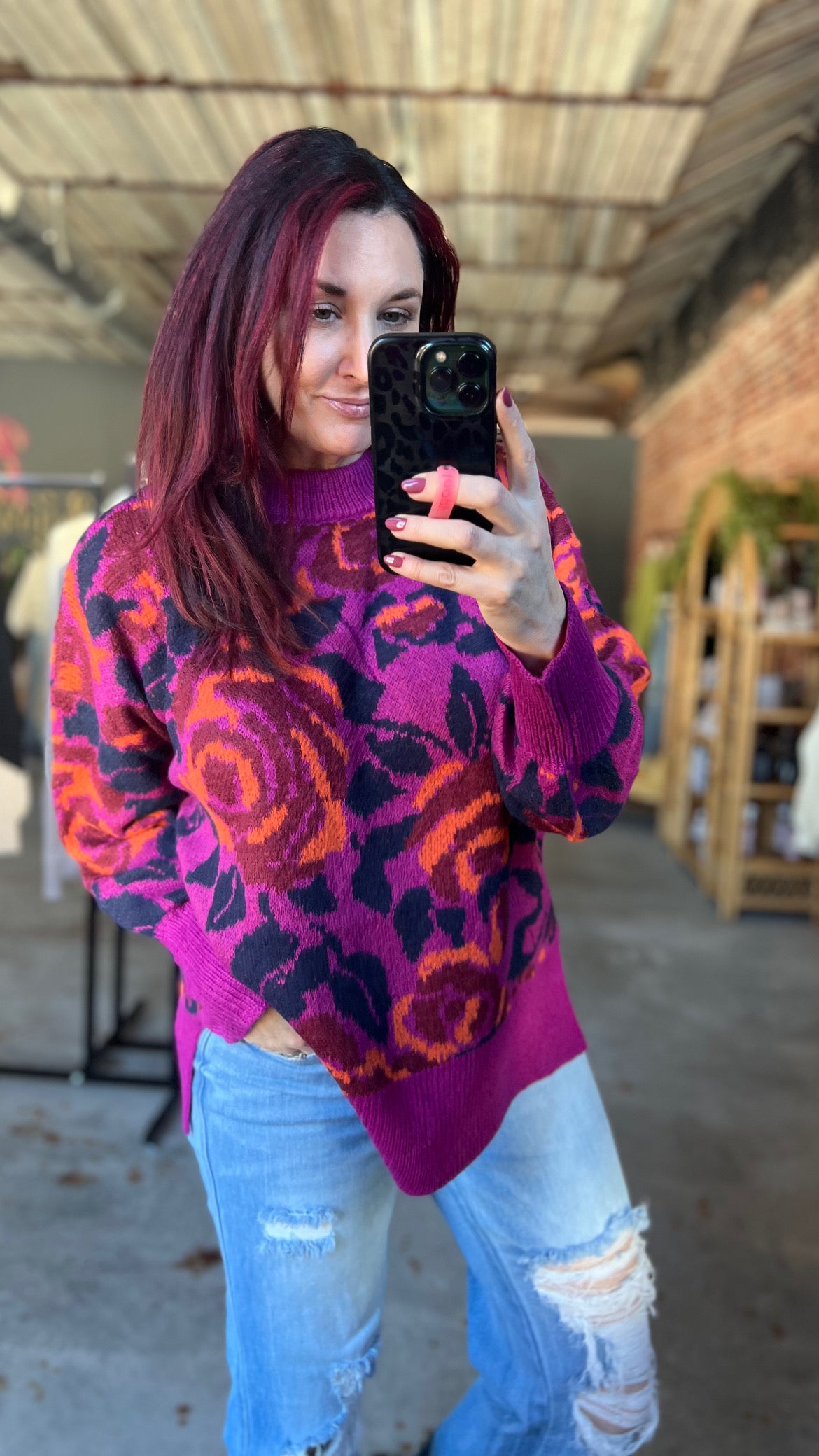 Rosie Posey Floral Sweater