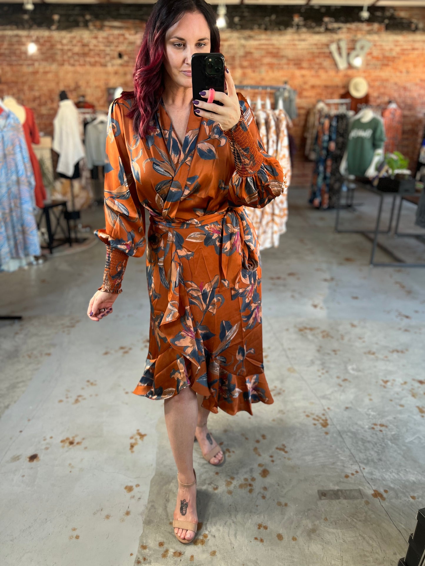 Ruffle Wrap Dress