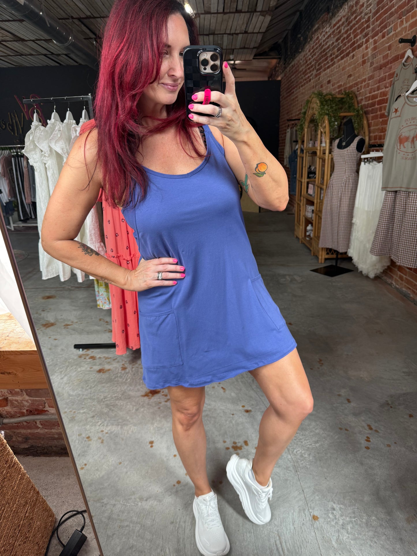 Mini Dress with Built in Romper - Marlin