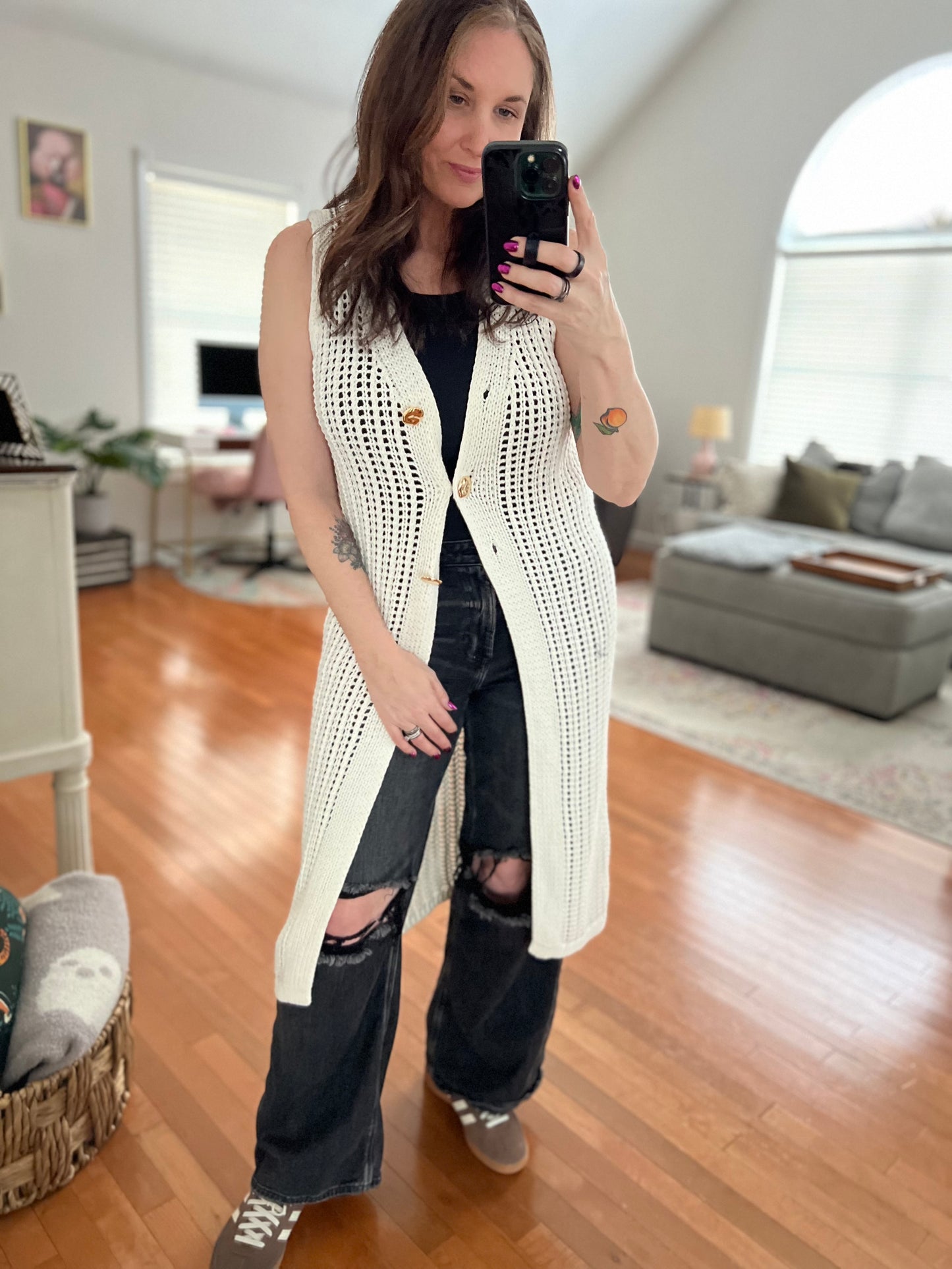 Crochet Sleeveless Cardigan