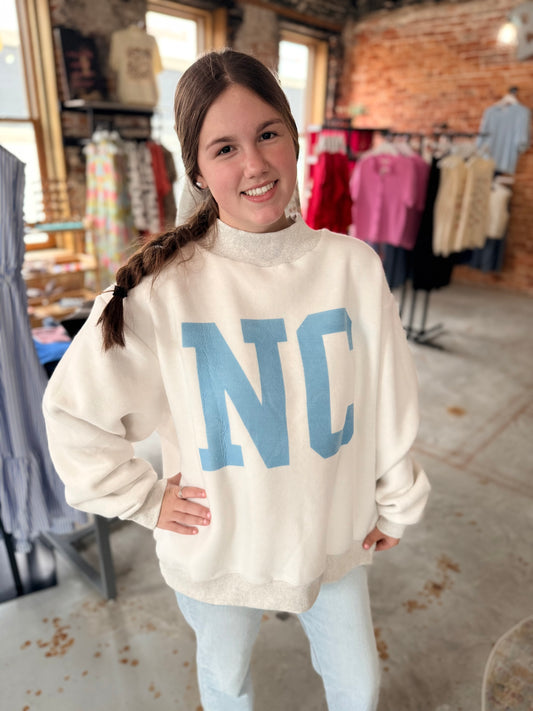 Carolina Reverse Mock Neck Sweatshirt