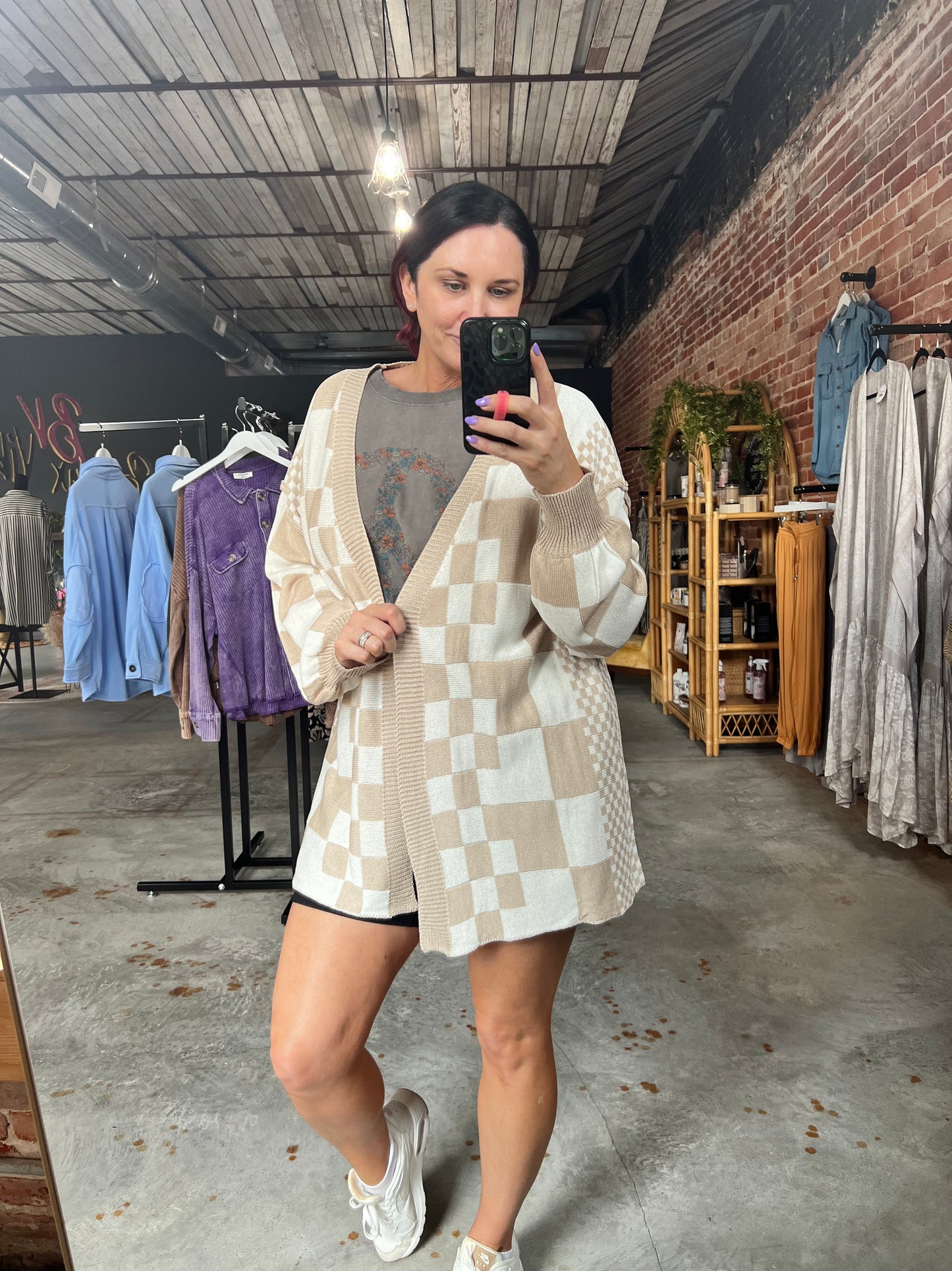 Checkerboard Cardigan