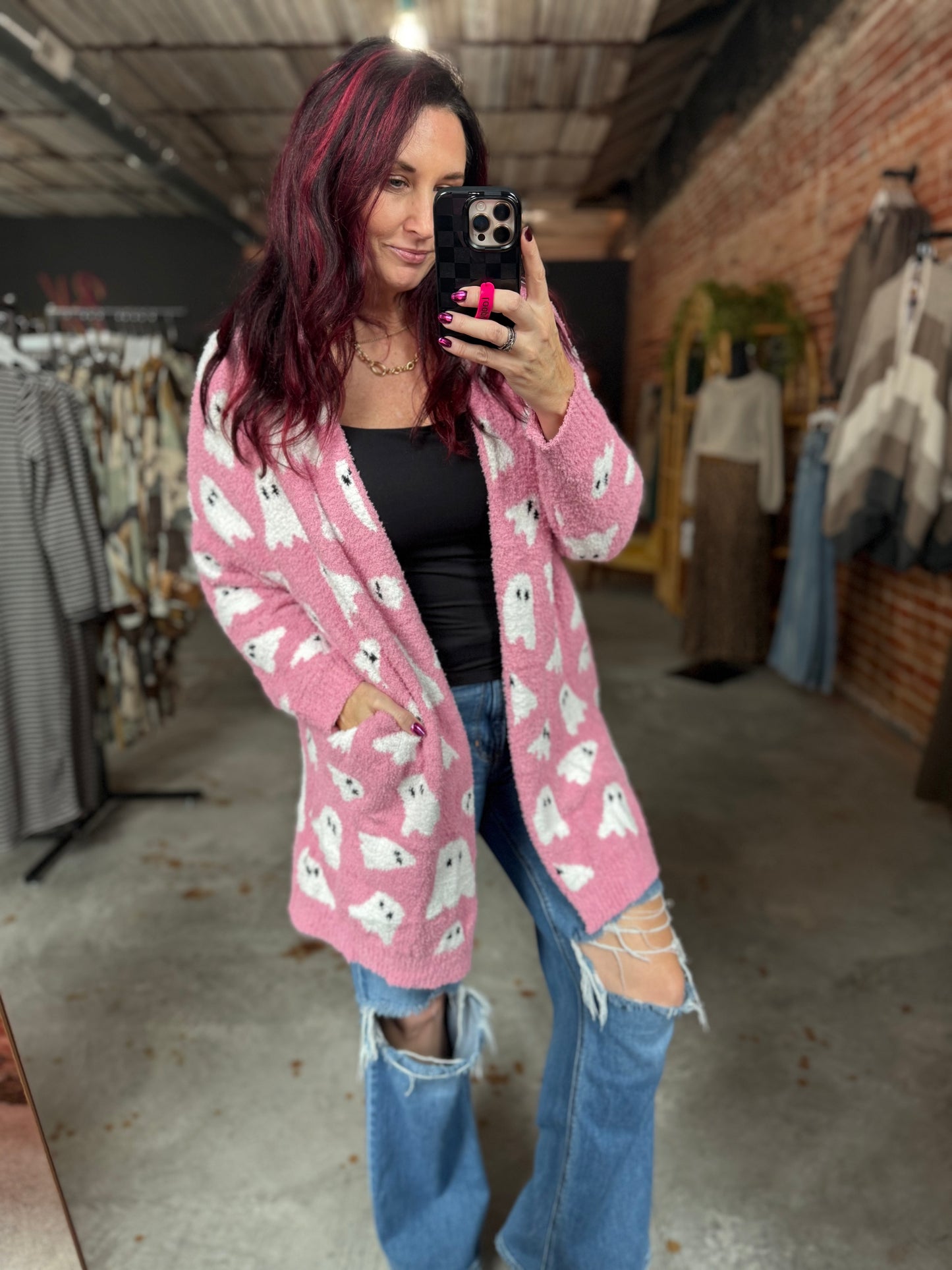 Pink Ghost Cloud Cardigan