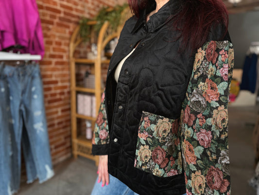 Velvet Floral Jacket