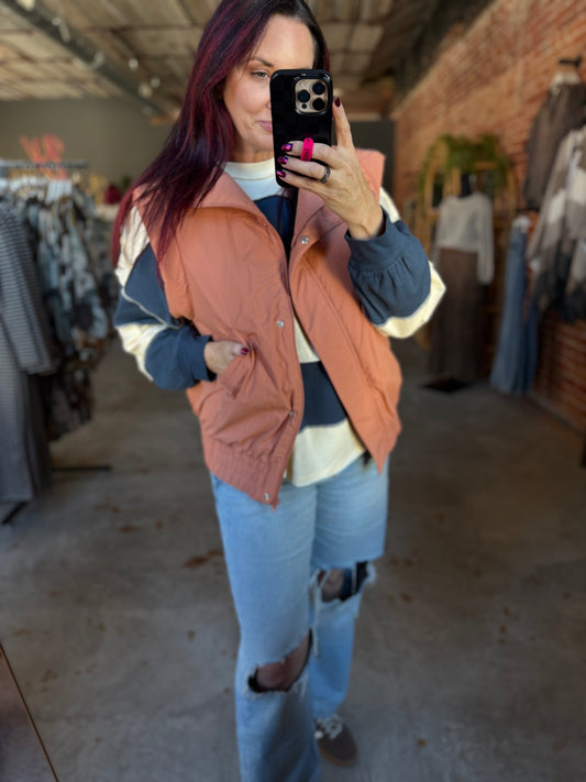 Harlow Puffer Vets - Terracotta