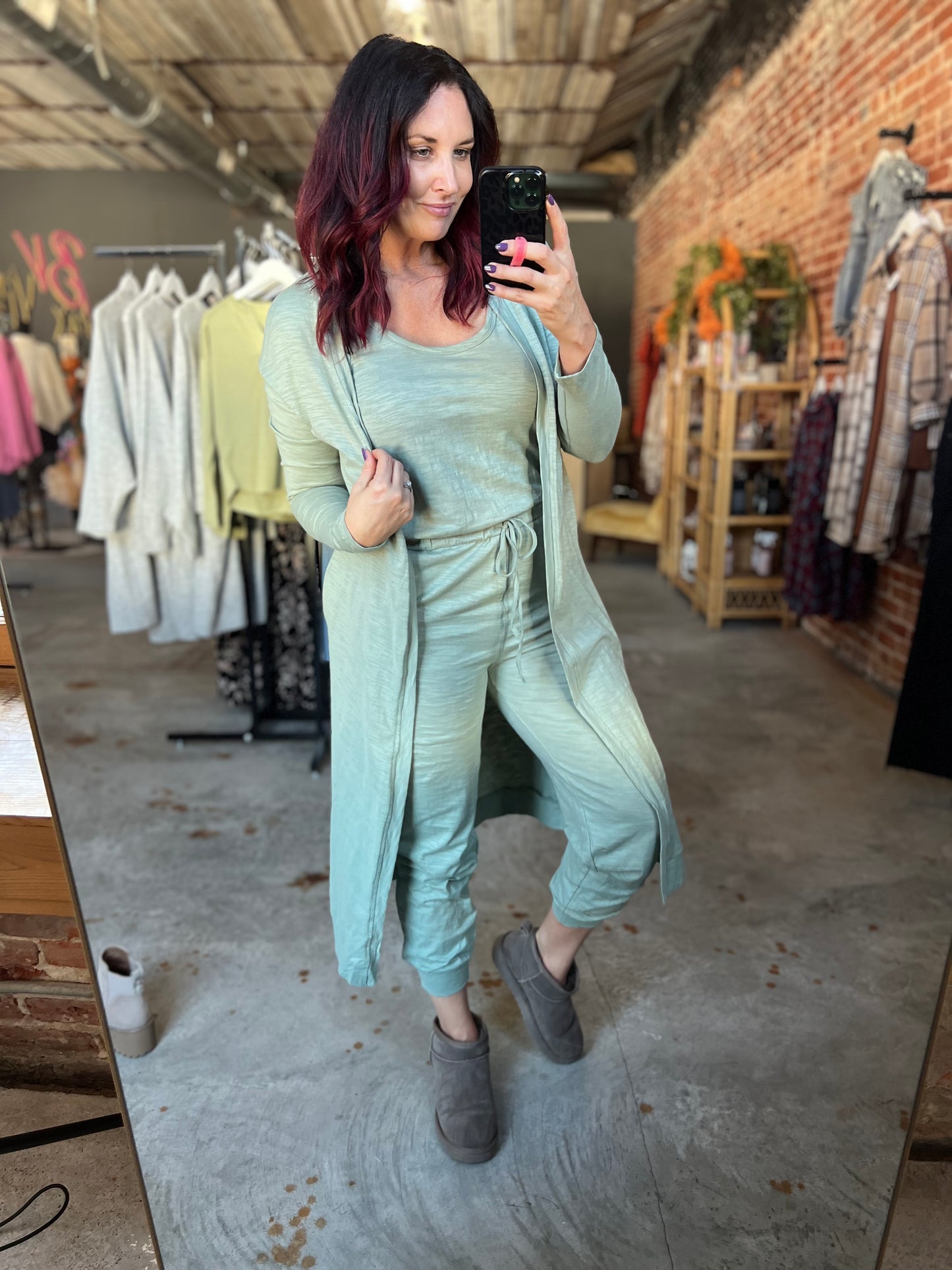 Jumpsuit and Cardigan Set