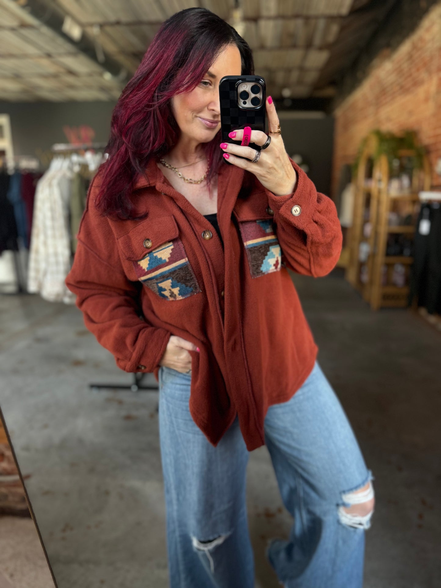 Aztec Fleece Shacket