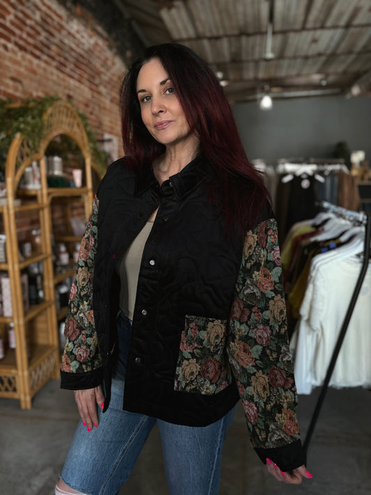 Velvet Floral Jacket