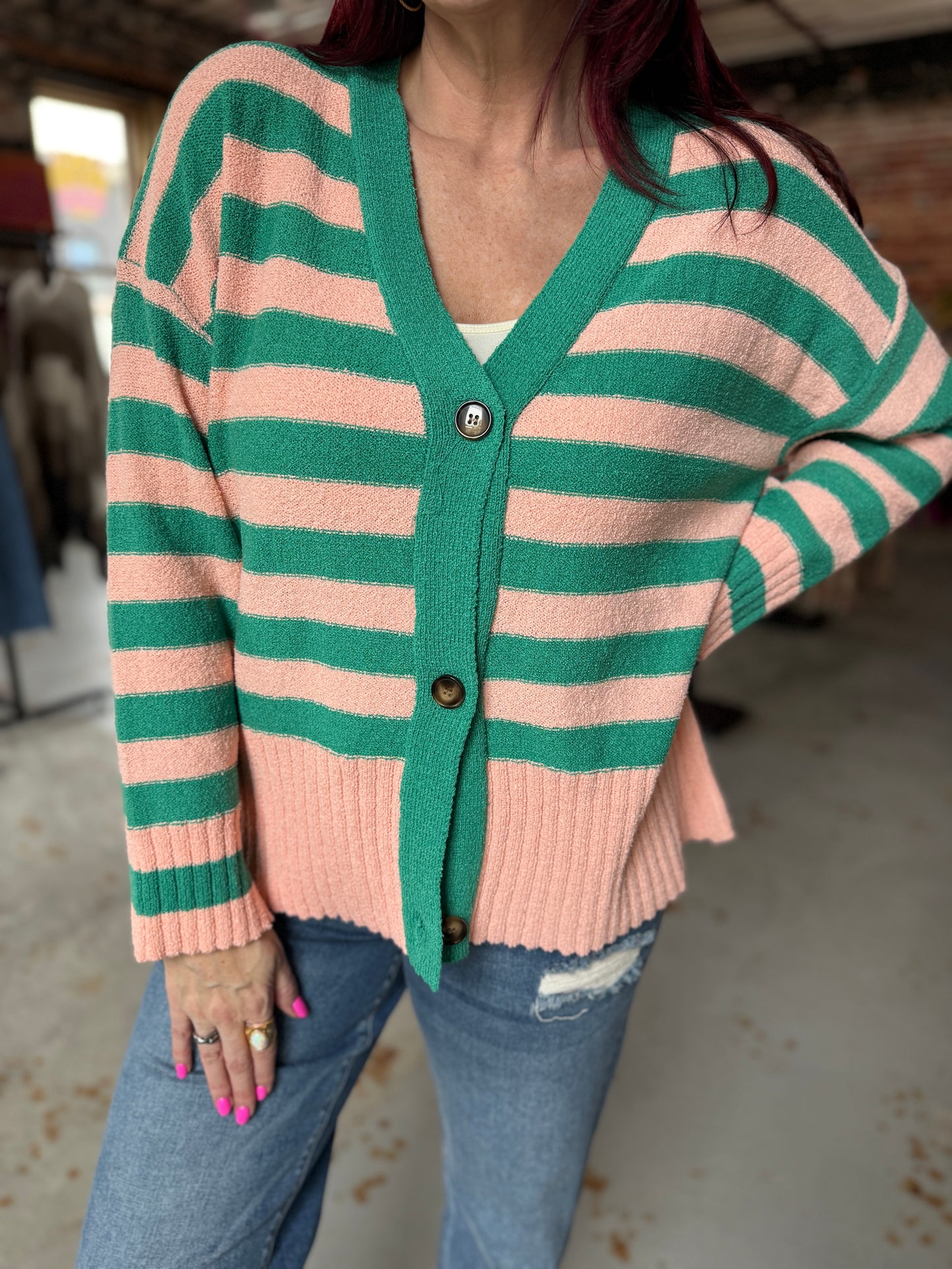Preppy Stripes Cardigan