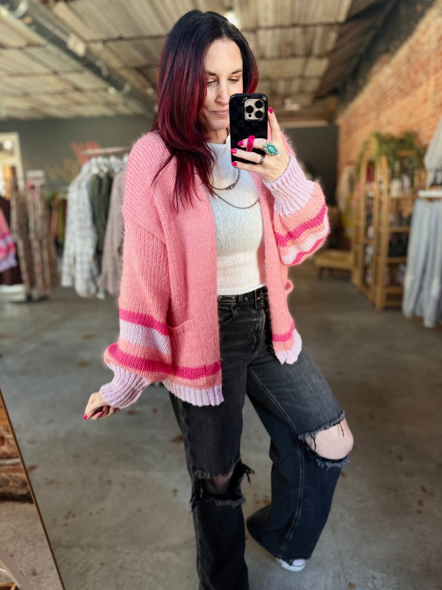 Cotton Candy Striped Cardigan