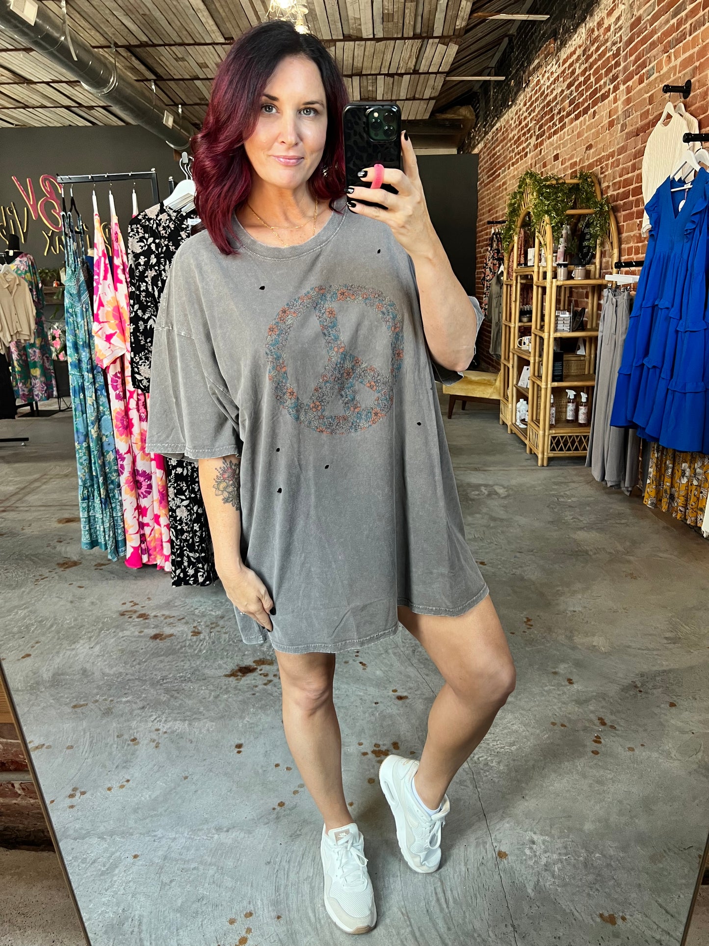 Peace Sign Washed Tee