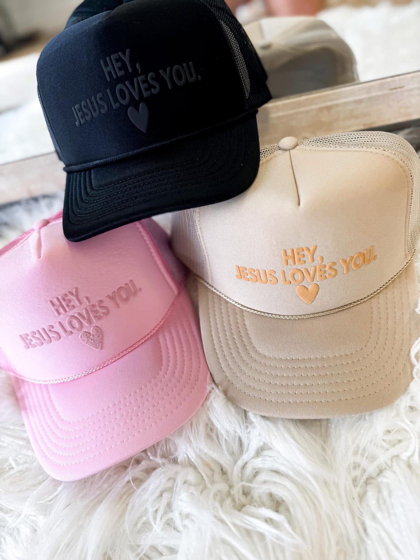 Hey, Jesus Loves You Trucker Hat