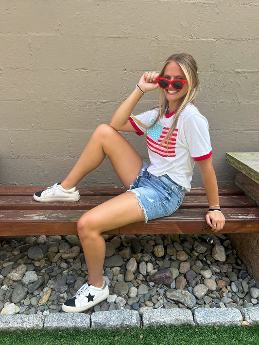 Flag Ringer tee