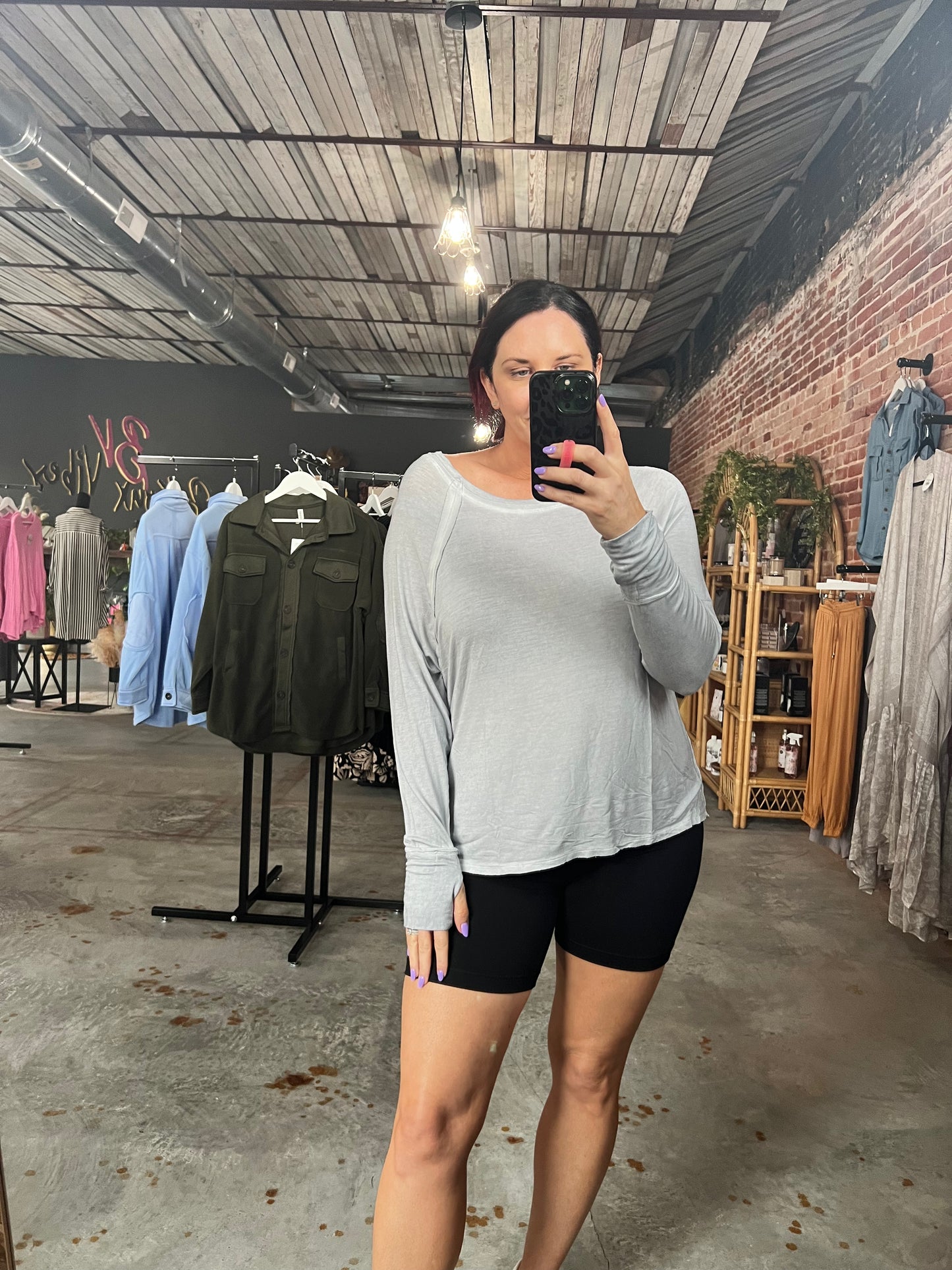 Easy Going Top - Grey