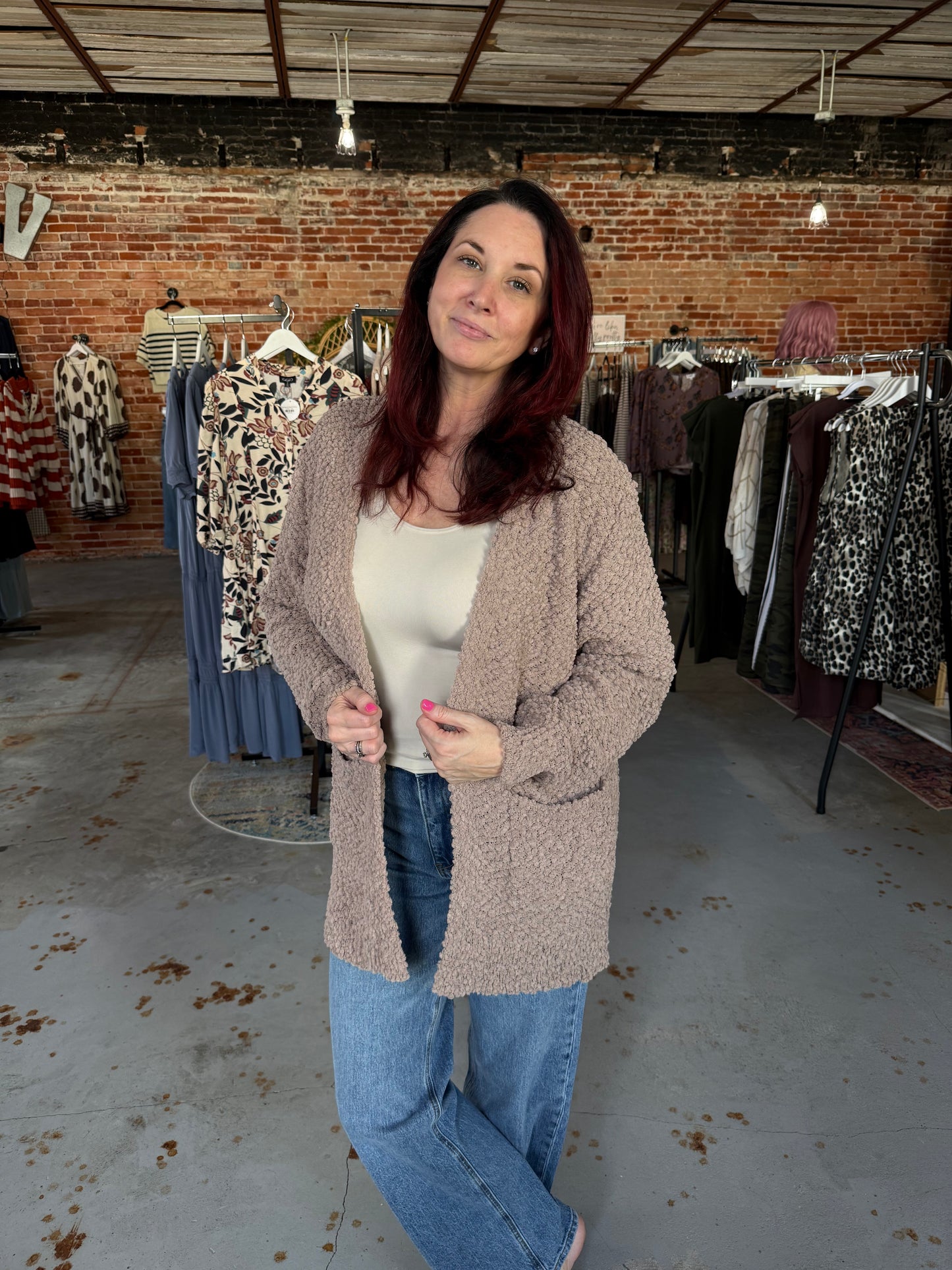 Popcorn Cardigan - Ash Mocha