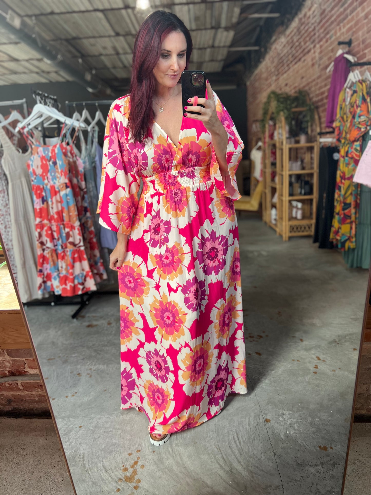 Abstract Floral Dress