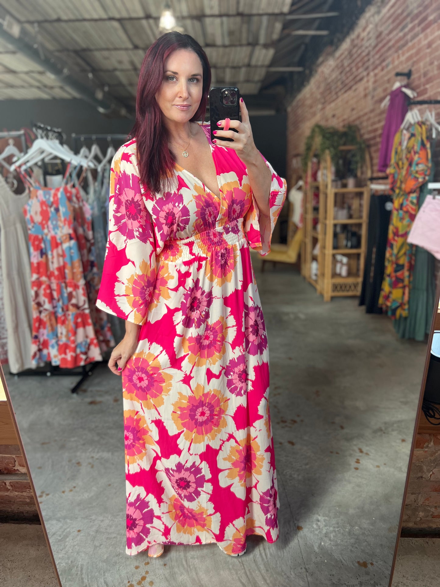 Abstract Floral Dress