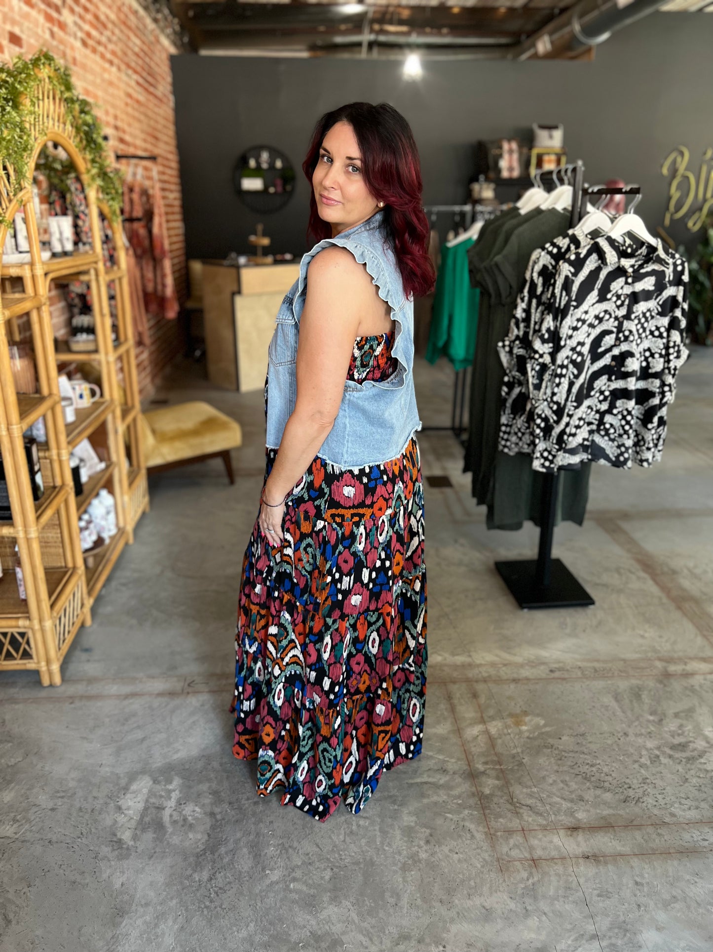 Abstract Maxi Dress