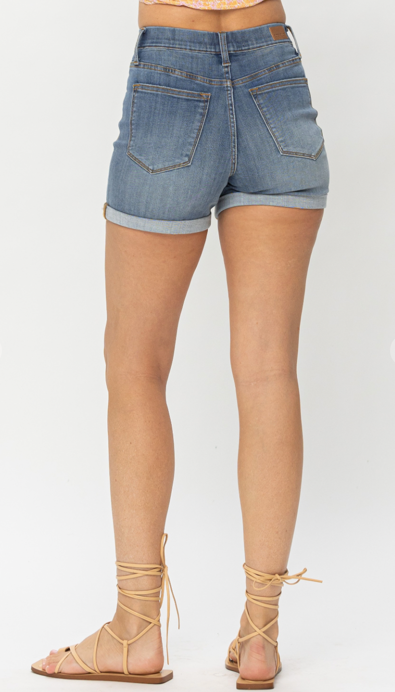 Judy Blue High Waist Pull On Shorts