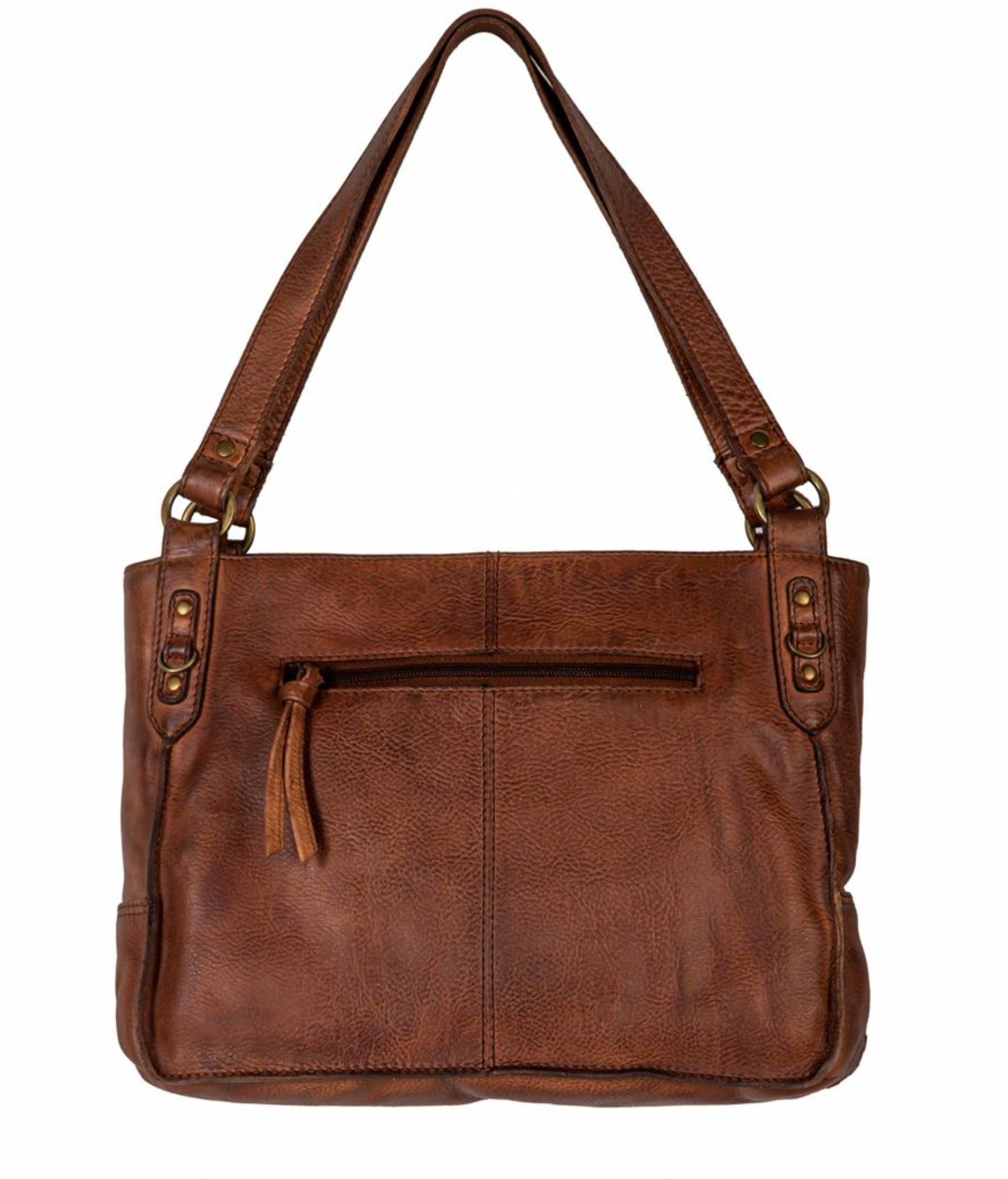 Santa Clara Canyon Stitched Leather & Hairon Bag