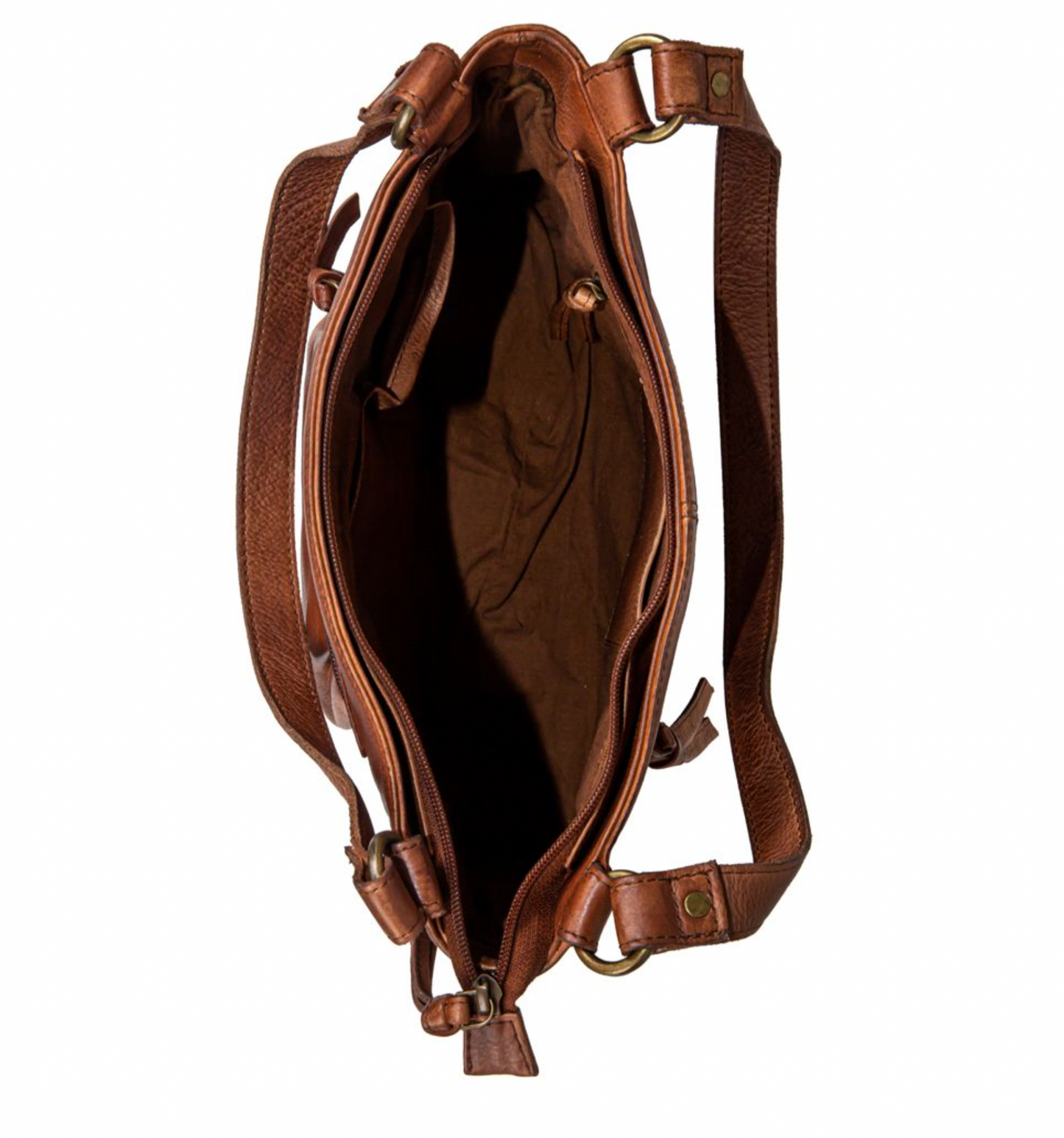 Santa Clara Canyon Stitched Leather & Hairon Bag