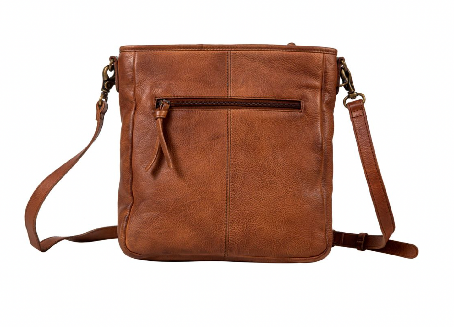 Santa Clara Canyon Stitched Hairon Leather Bag