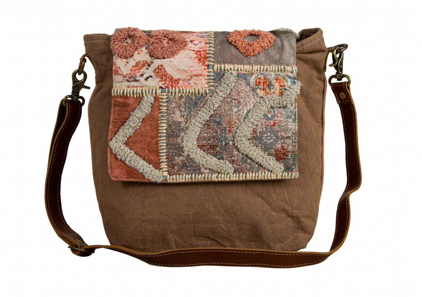 Just Like Home Accent Stitch Shoulder Bag