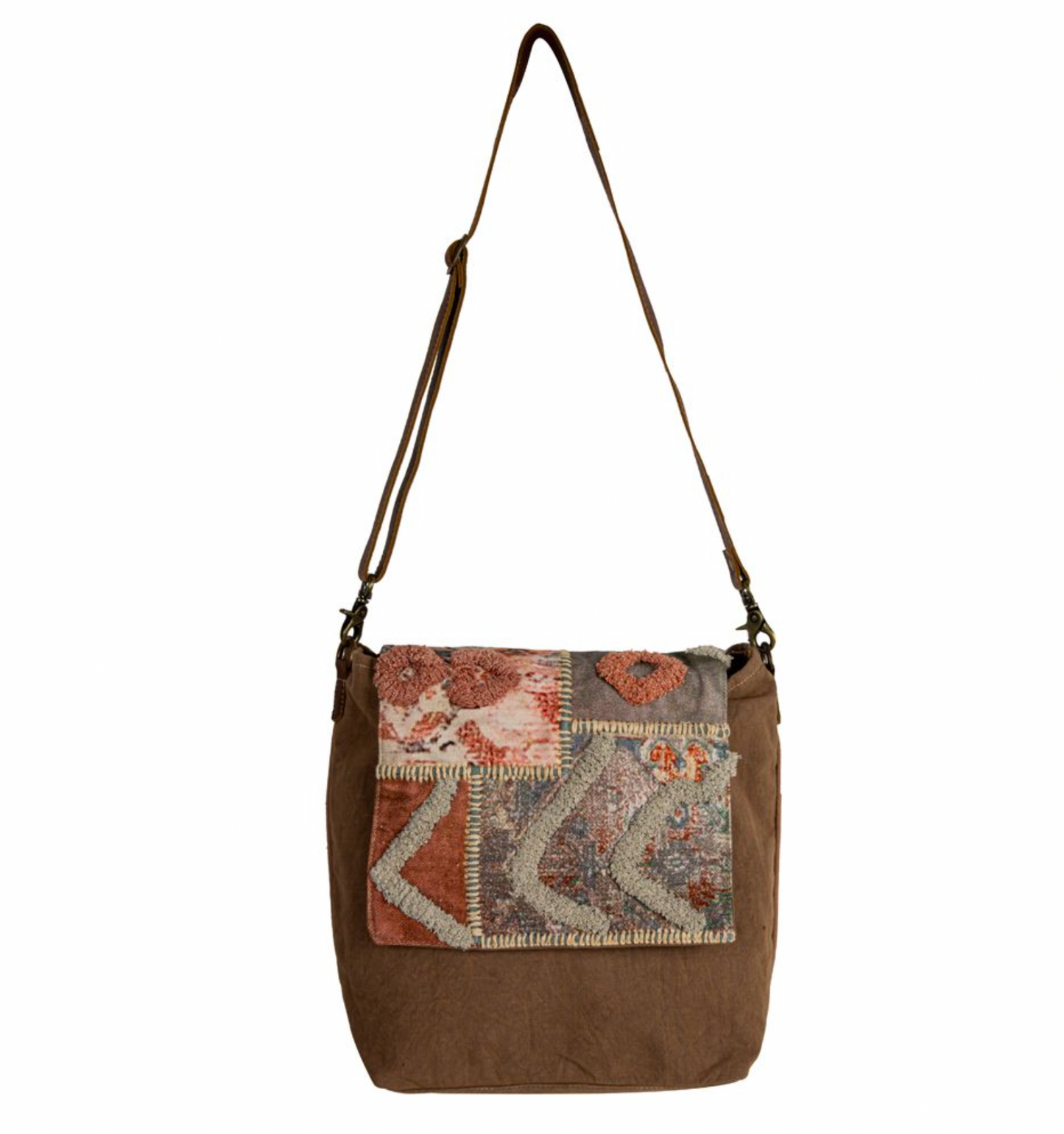 Just Like Home Accent Stitch Shoulder Bag