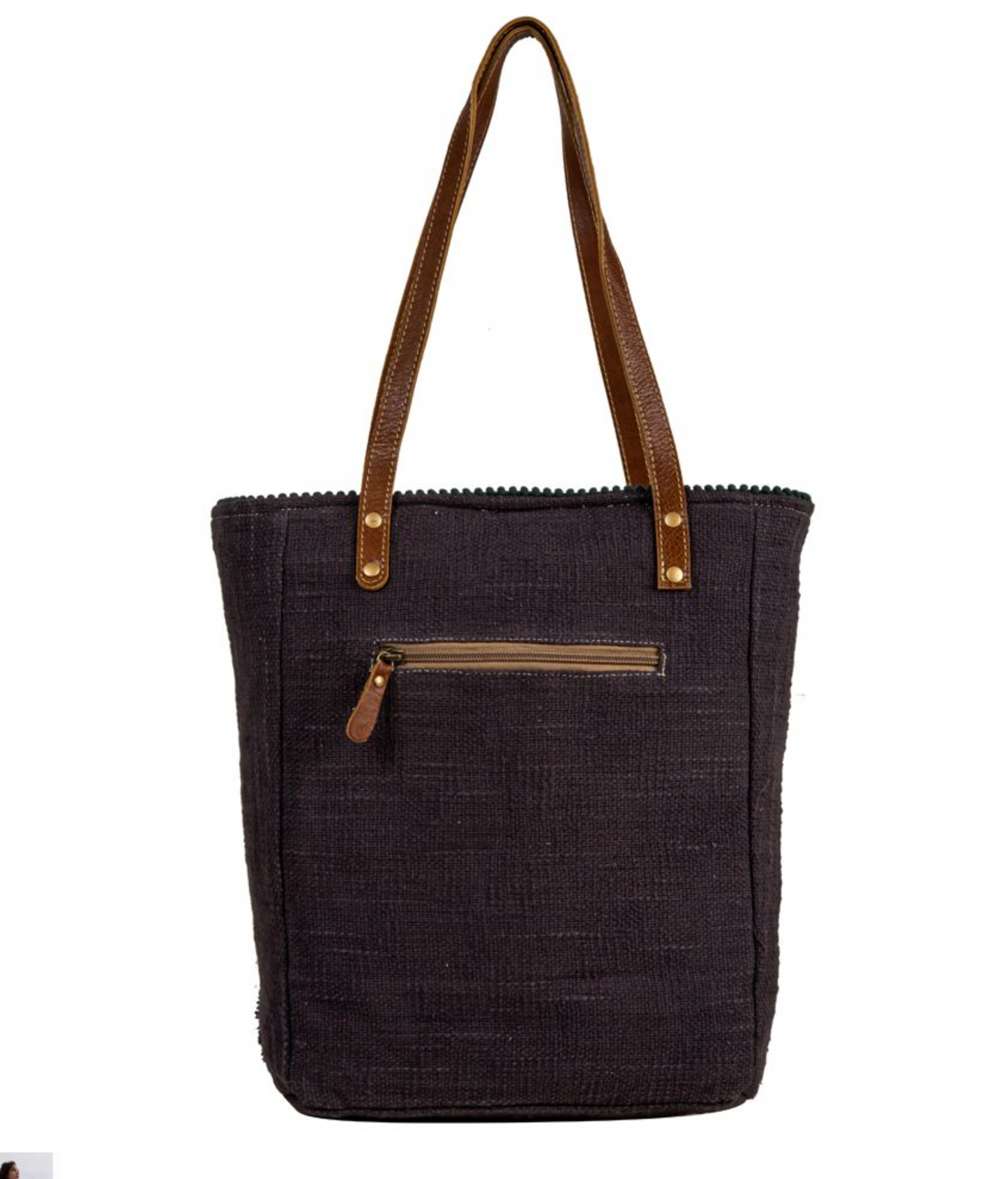 Homestyle Warmth Embroidered Tote Bag