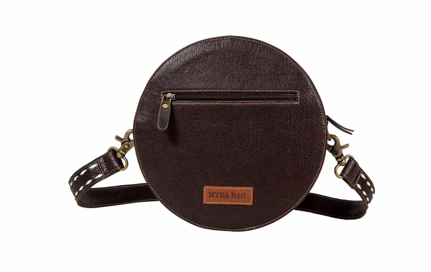 Spirit of the Herd Hand-tooled Round Bag