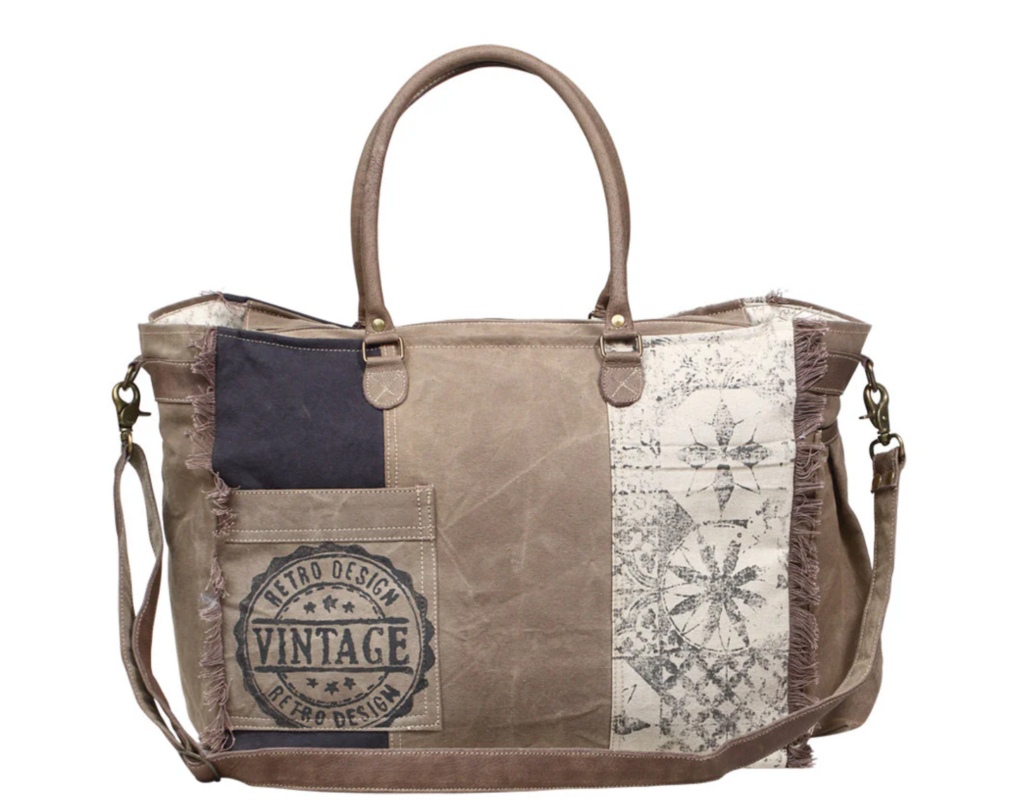 Retro Print Weekender Bag