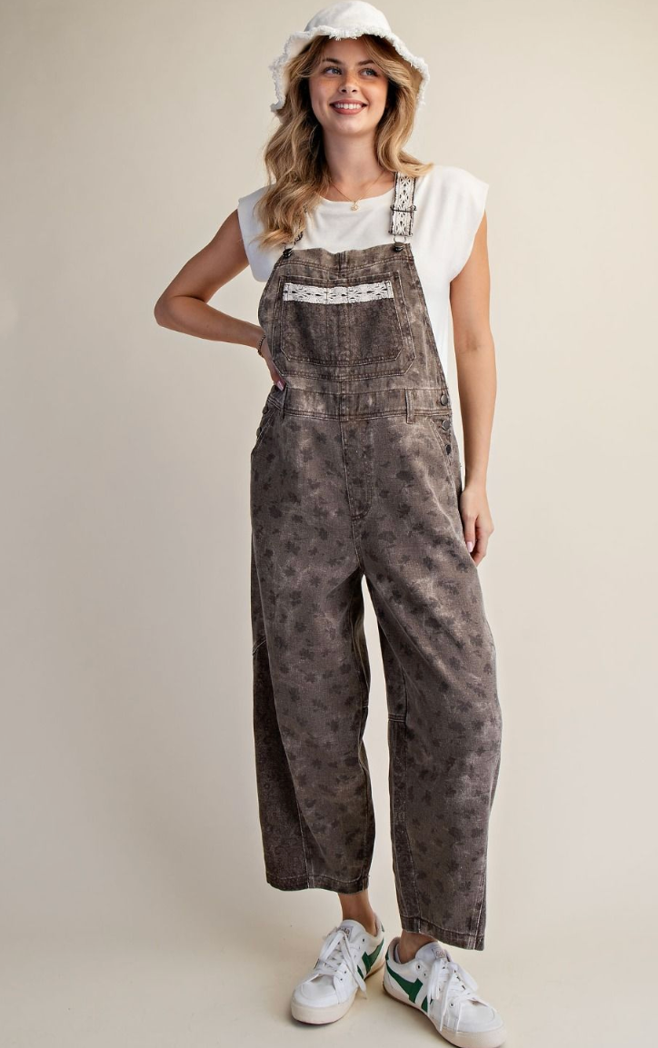 Printed Washed Overalls