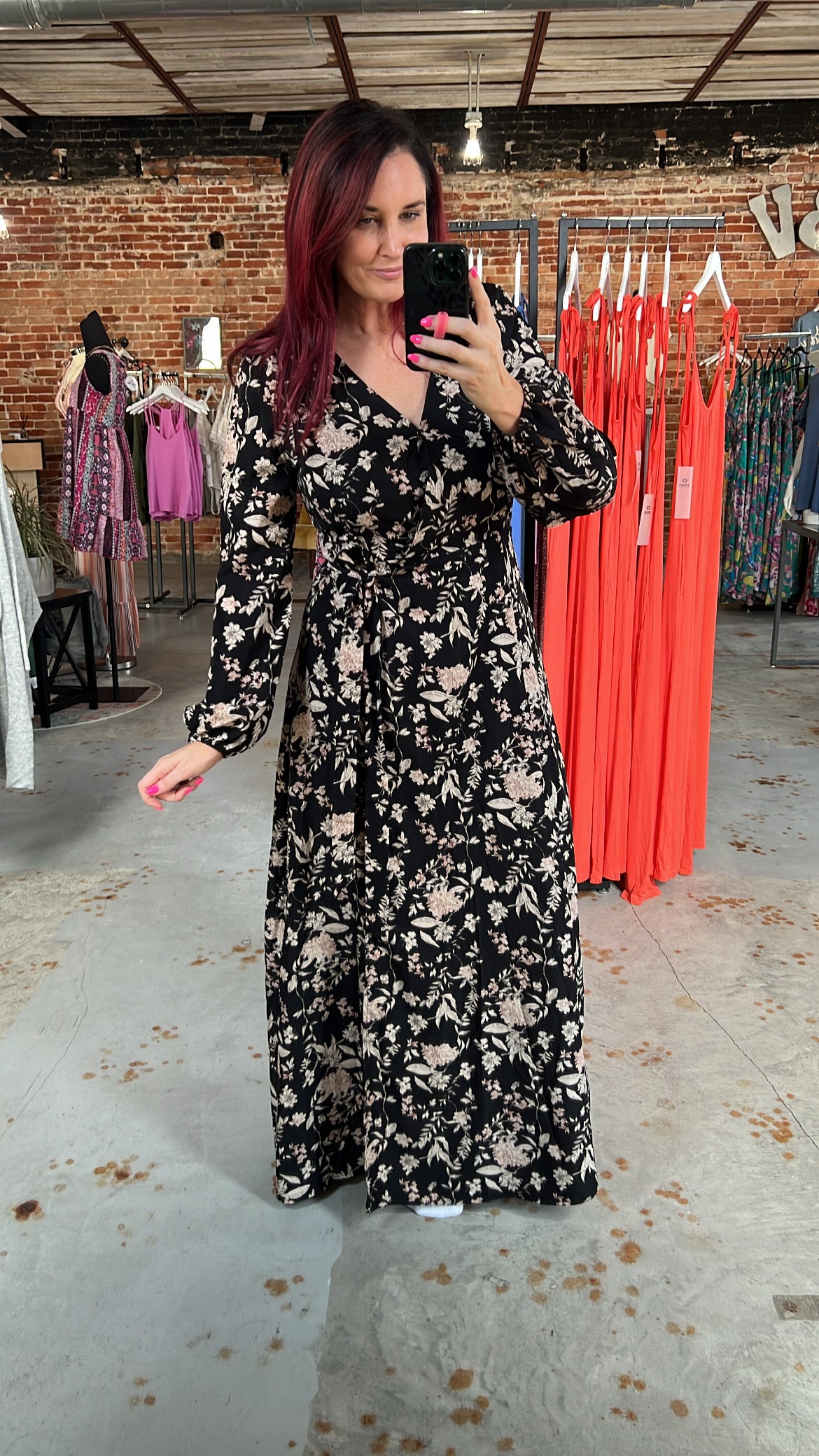 Floral Print Wrap Maxi