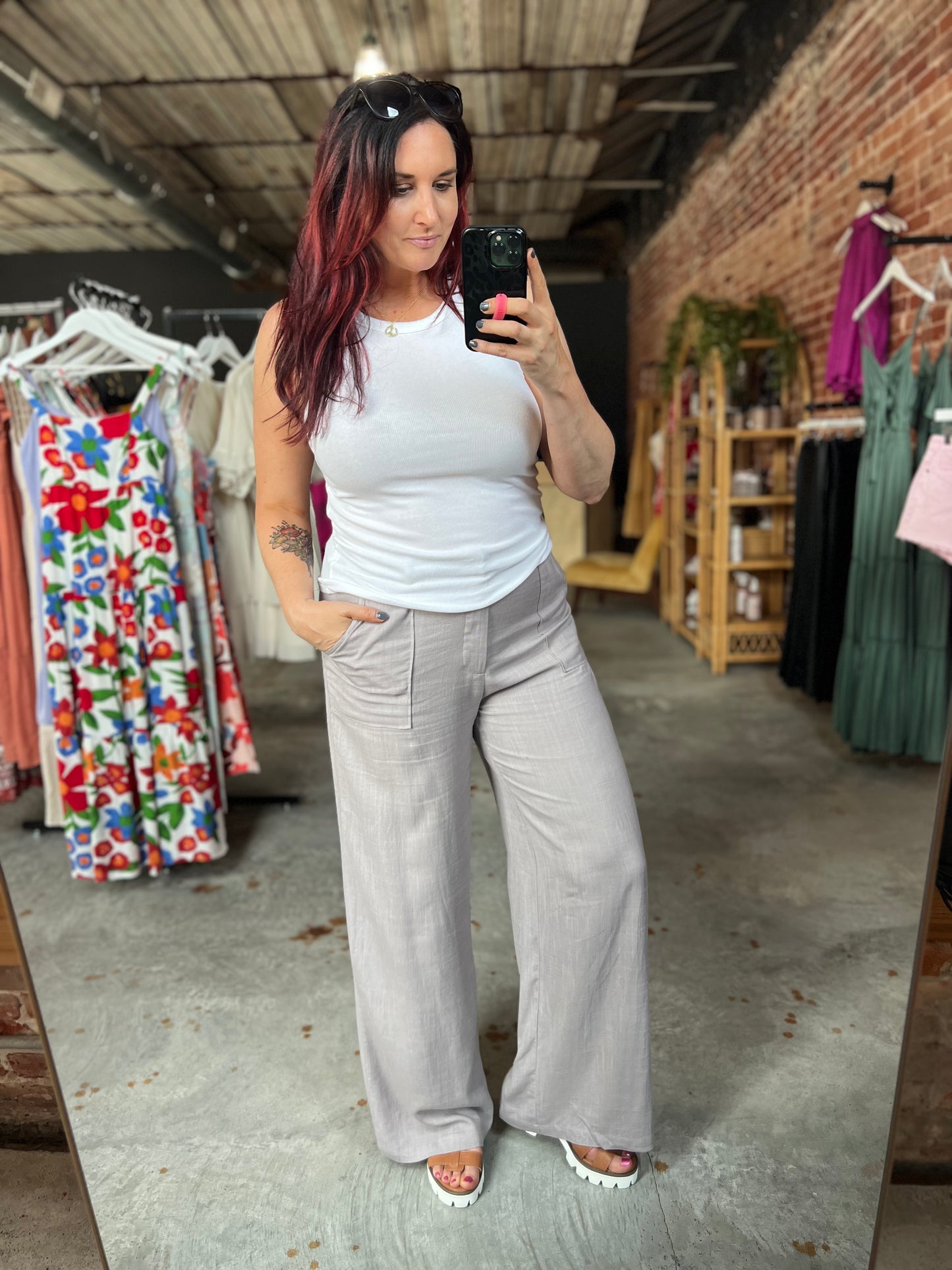 Slate Linen Pants