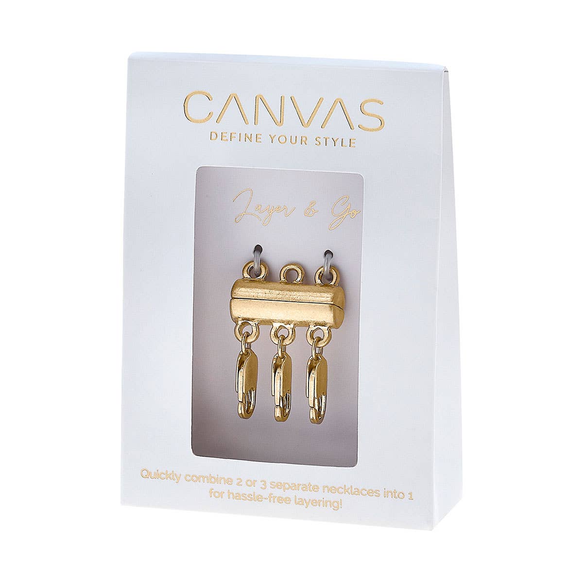 Layer & Go 3-in-1 Magnetic Necklace Clasp in Worn Gold - Bijoux Vibes