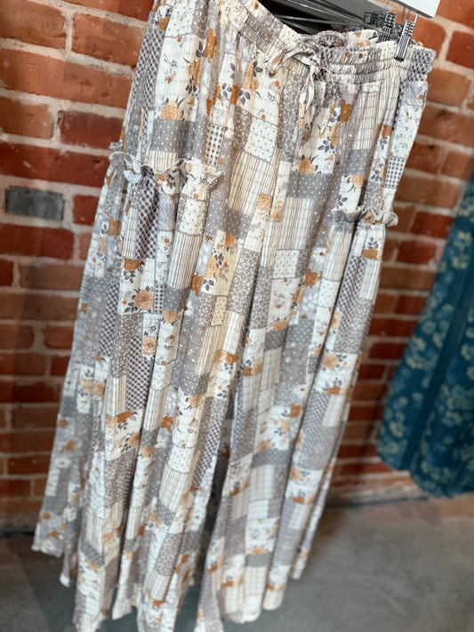 Polly Patchwork Wide Leg Pants