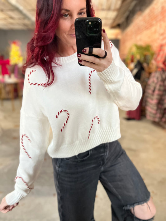 Candy Cane Sweater