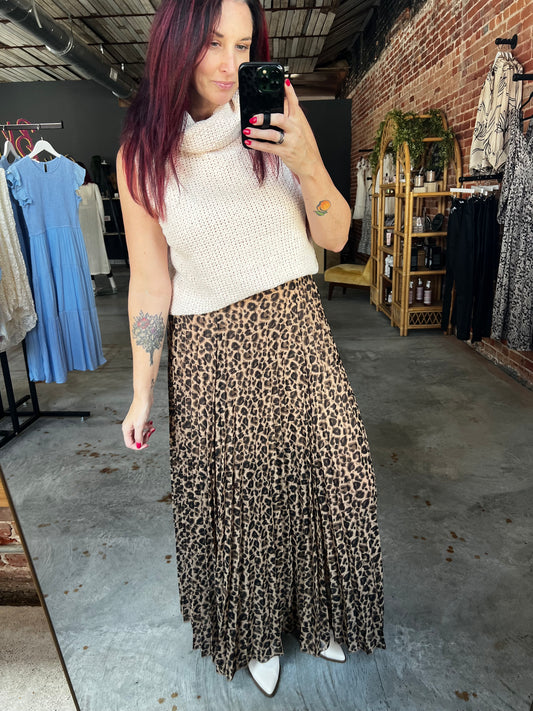 Sleeveless Cowl Neck Crochet Top