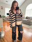 Cozy and Free Striped Cardigan