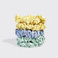 Ruched Satin Scrunchies 5pc Set - Multi-color